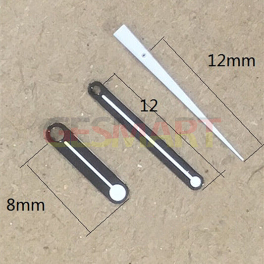 Aiguilles de montre rondes blanches de 12 mm pour mouvement à quartz Miyota 7T35