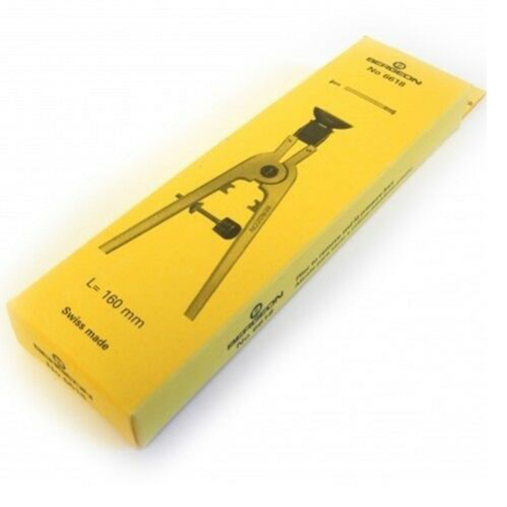 Bergeon 6618 spring bar plier for precise watch strap removal and replacement, Swiss craftsmanship.