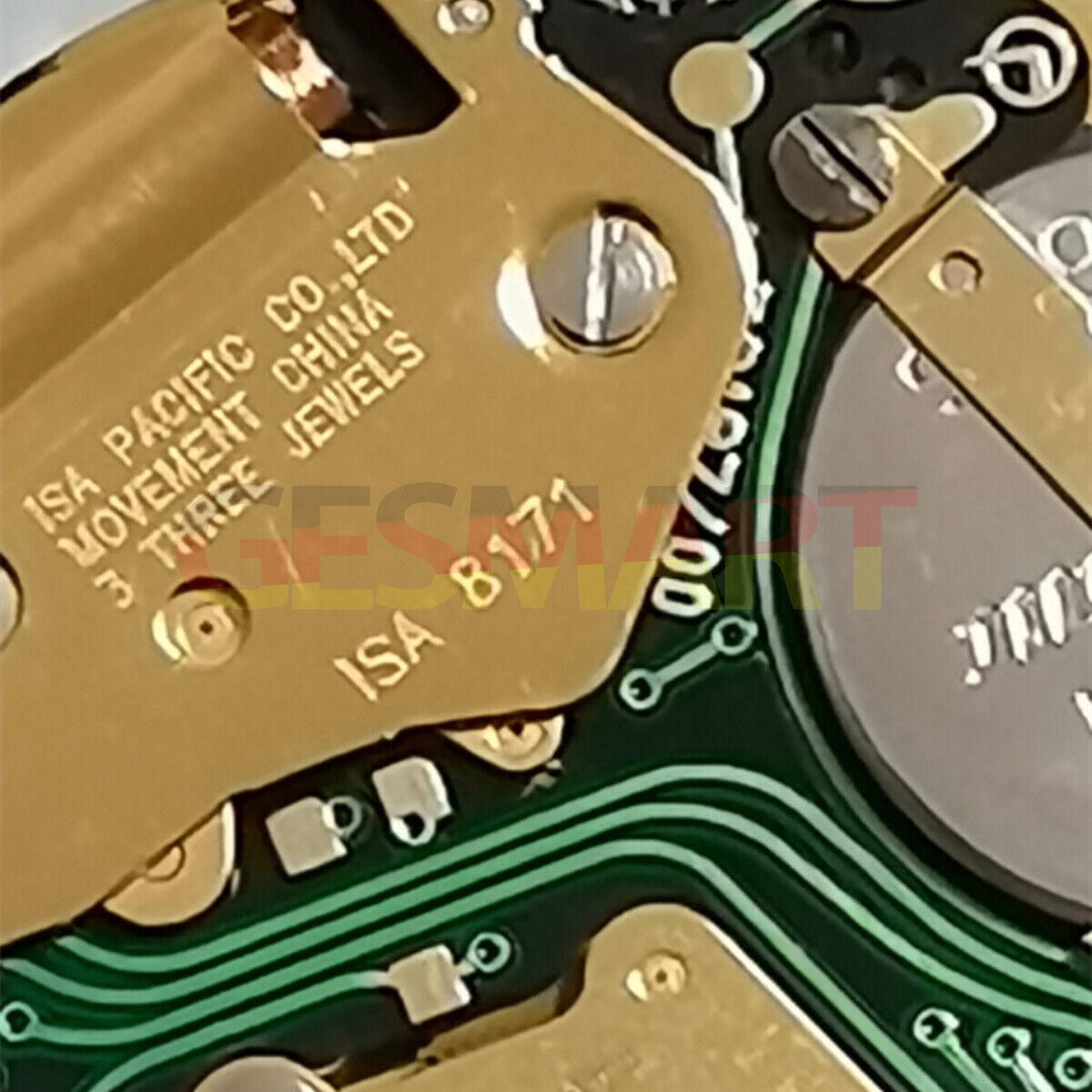 Mouvement à quartz doré ISA 8171 pour montres, date à 3 heures, pièce de réparation multifonction 