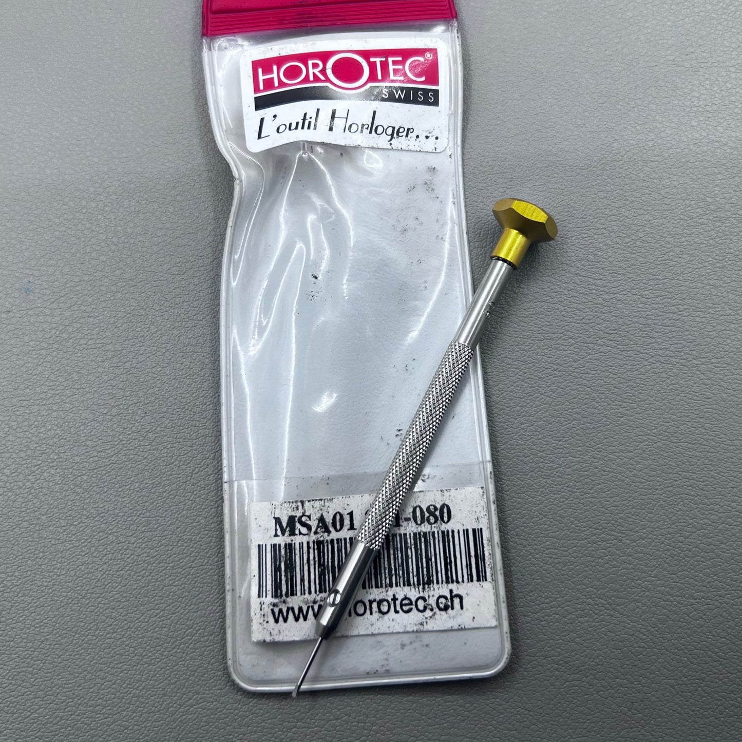 Horotec MSA01-201-080 precision screwdrivers 0.80mm for watch repair, no spare blades included.