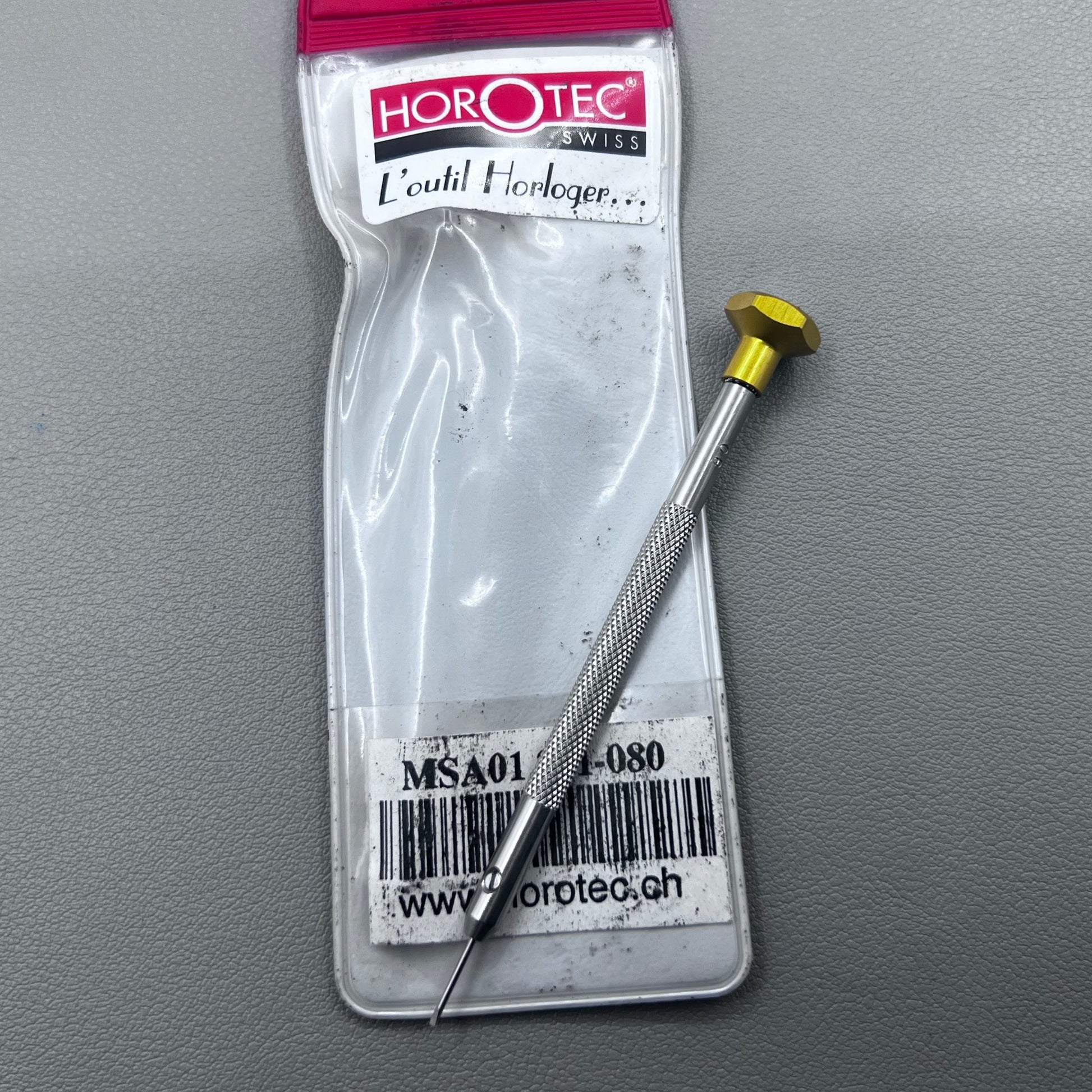 Horotec MSA01-201-080 precision screwdrivers 0.80mm for watch repair, no spare blades included.