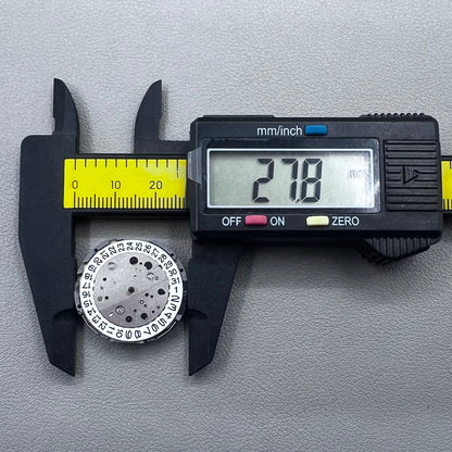 Japan Miyota JS26 watch quartz movement with date at 3 o'clock and small seconds at 6 and 9 markers