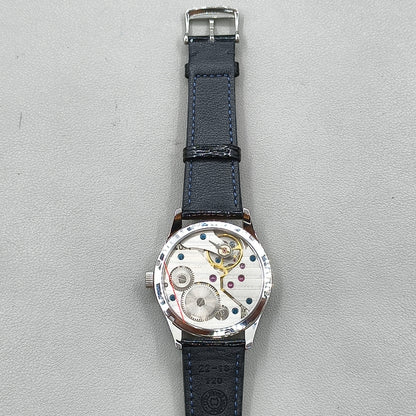 42mm Men Watch Polished Rust Steel Case Seagull ST3600 Manual Mechanical Movement