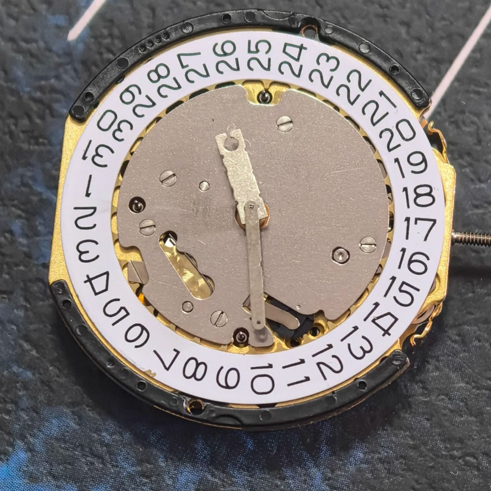 Swiss Made Ronda 3540.D quartz watch part with multifunctional 6 hands for precise timekeeping.