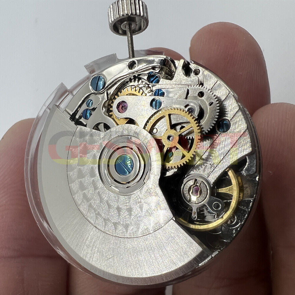 Tianjin Seagull ST1940 automatic watch movement showing small second dial, precise Chinese craftsmanship.