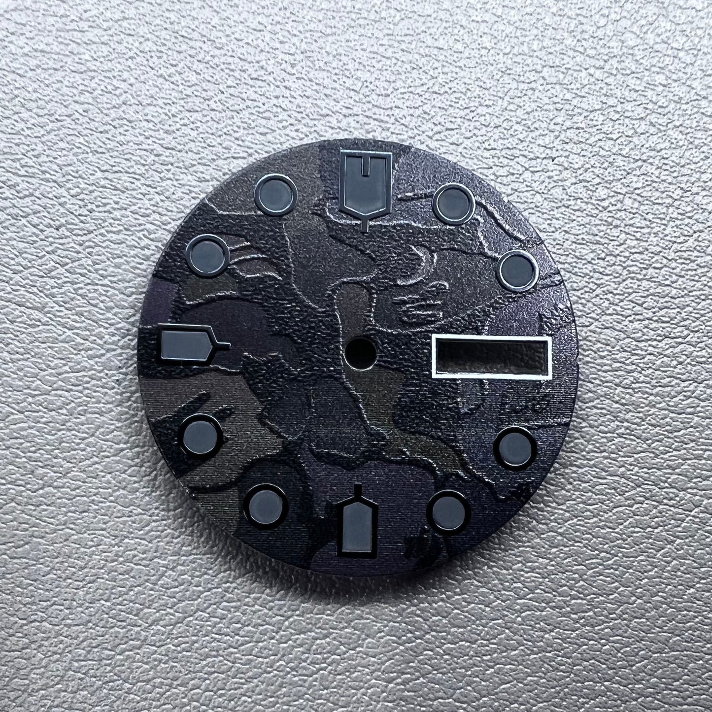 Black Green Luminous Watch Dial for NH36 4R36 Movement