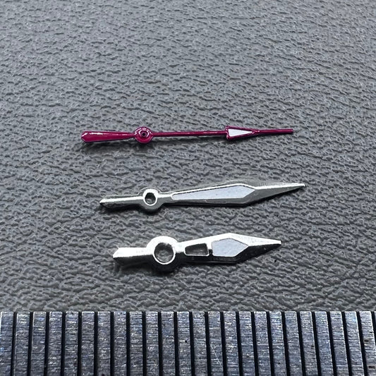 2 Sets Silver Trim Red Second HandWatch Hands for Miyota 2315 2035 2036 2115 2305