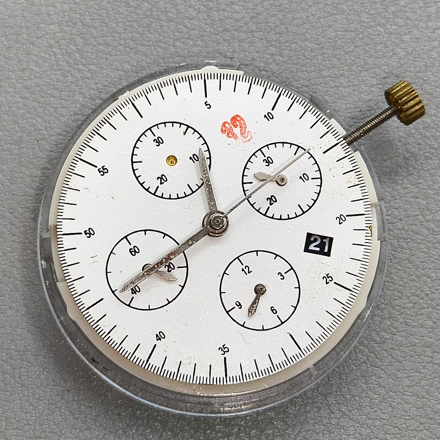 Chronograph Movement @4.5 Black Single Calendar Second@9 ETA 7750 Replacement