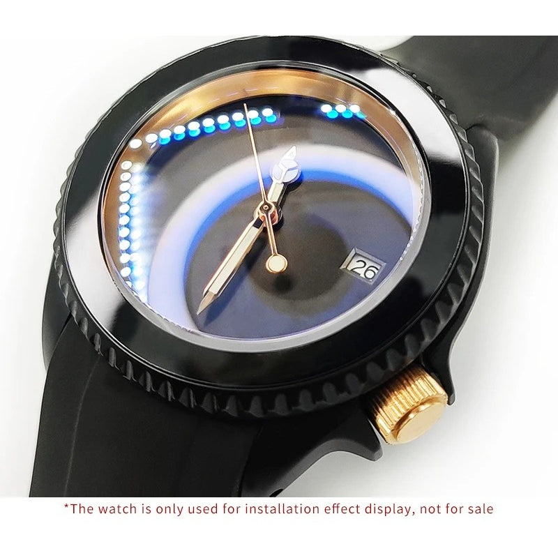 Black 38mm Flat Ceramic Watch Bezel Insert Fit For Skx007 Skx009 Skx011