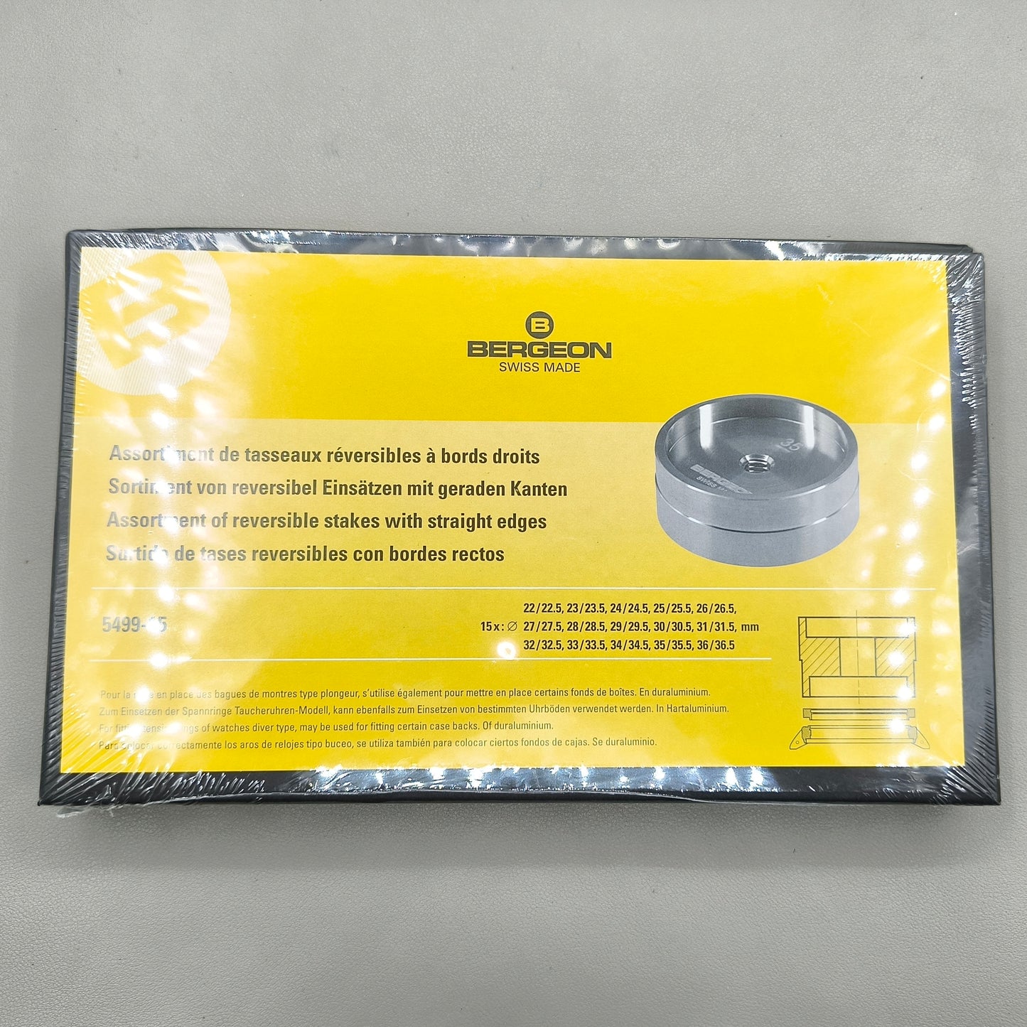 Swiss Bergeon 5499-15 Glass Fitting Dies Aluminium For Tension Ring Glasses