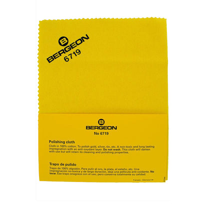 Bergeon 6719 cotton polishing cloth for gold and silver watch accessories maintenance and cleaning.