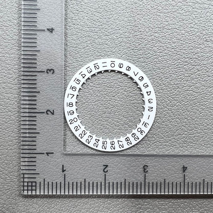 Roue de disque de date avec police spéciale blanche à 9 heures pour mouvement Miyota 8215