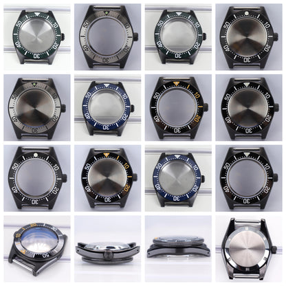 40mm Diver Watch Case Sapphire Glass with Bezel For NH35 NH36 NH34 NH38 4R36