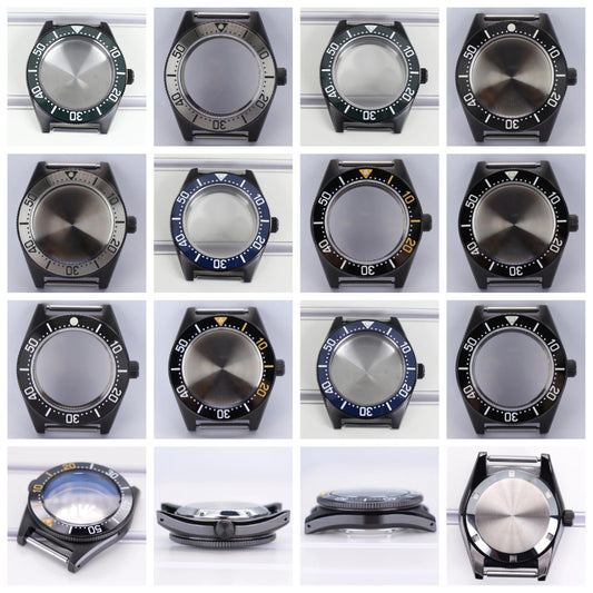 40mm Diver Watch Case Sapphire Glass with Bezel For NH35 NH36 NH34 NH38 4R36