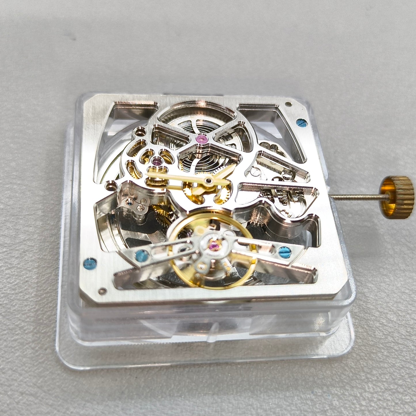 Hollow 2801-A Black Mechanical Movement 3 Hands 25 Jewels