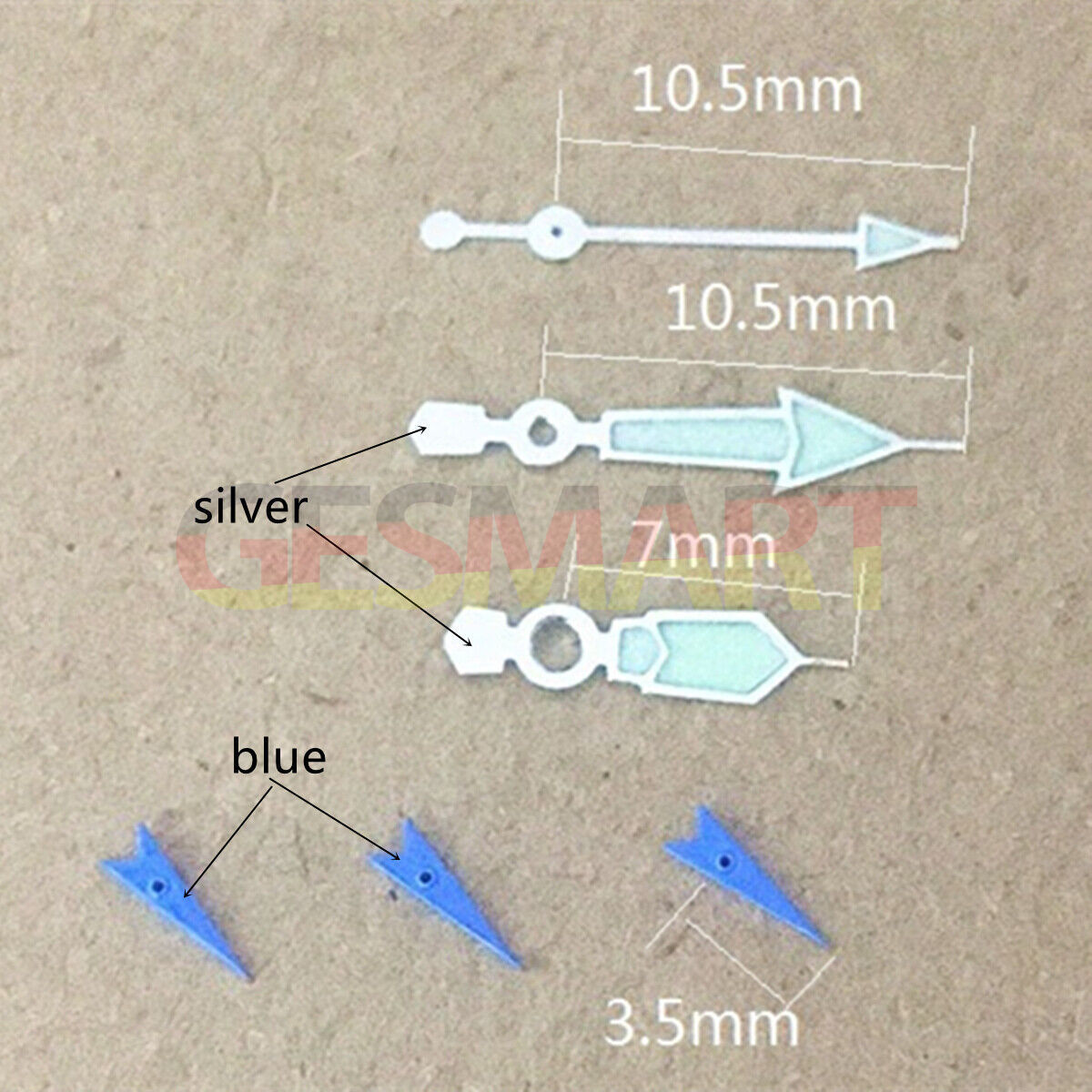 Blue luminous small second hand with silver trim for Miyota OS10 OS20 OS60 OS80 watches