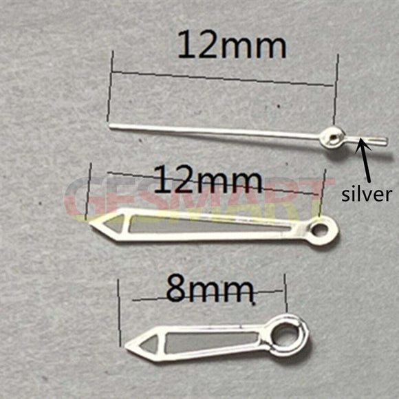 12mm Green Luminous Arrow Shape Watch Hands for Miyota 2315 2035 2036 2115 2305