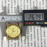 HONGLIAN Manual Mechanical Lady Watch Yellow Dial Round Case Single Calendar