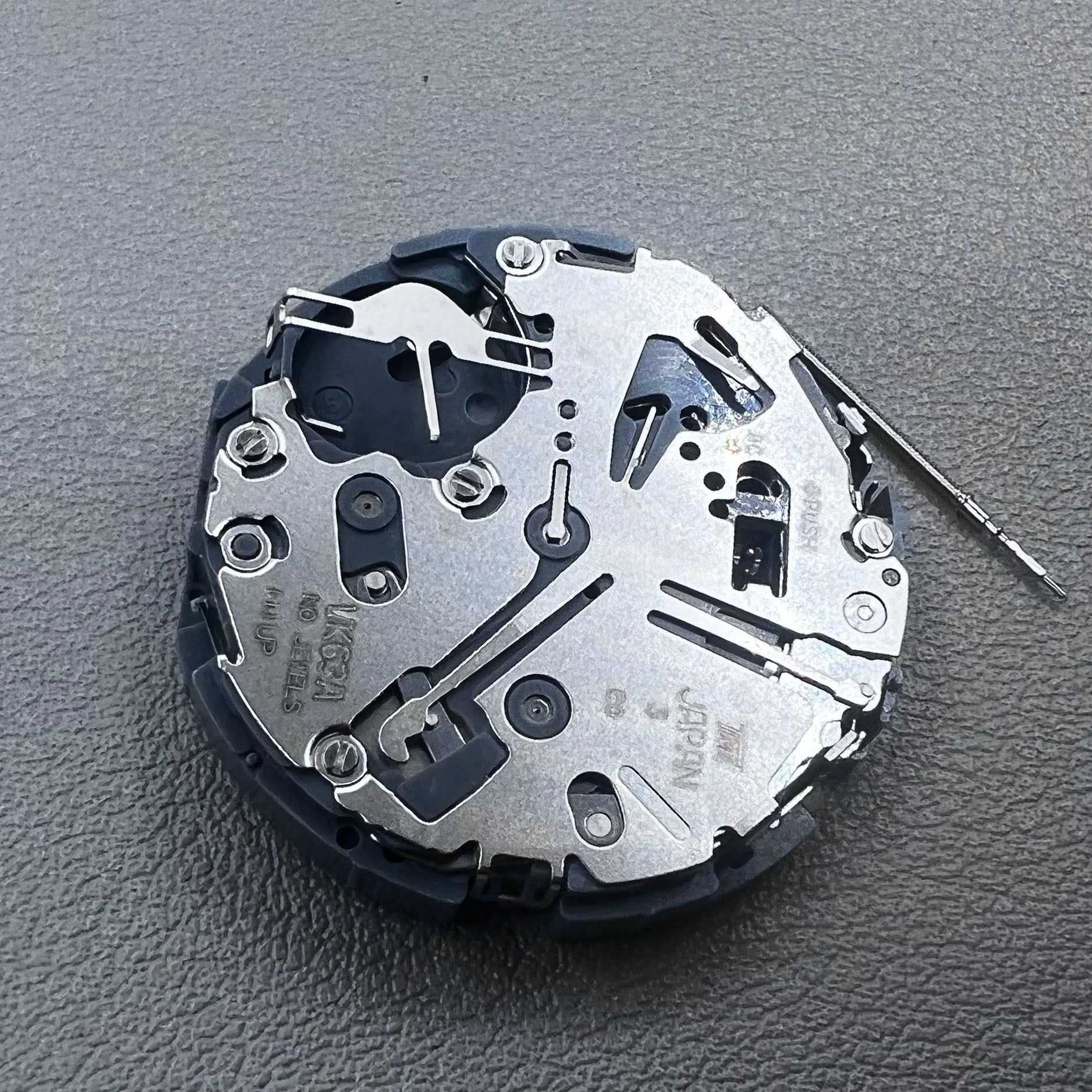Japan Black Disk Seiko VK63 watch accessory with durable quartz movement for precise timekeeping.