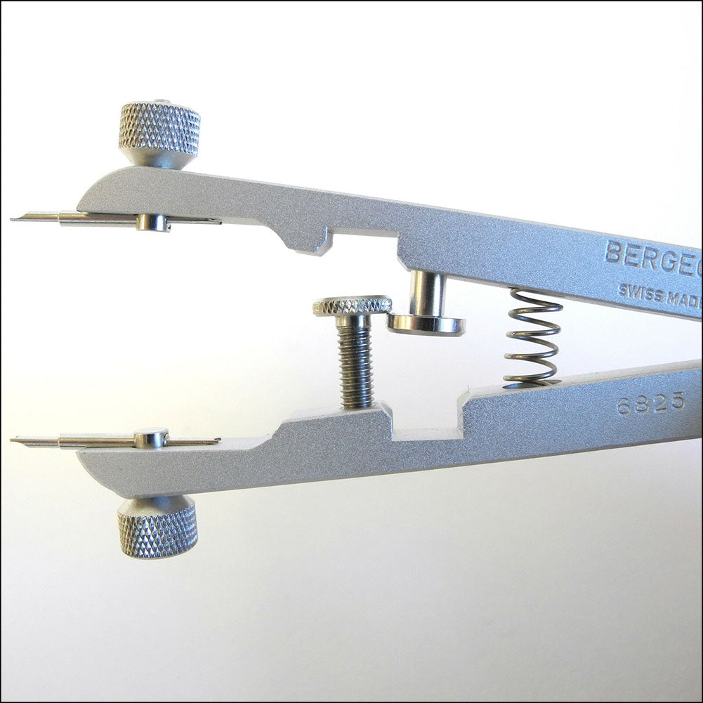 Bergeon 6825-PF spring bar pliers for precise watch bracelet removal and strap adjustments