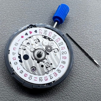 NH34 Automatic Mechanical GMT Movement White Disk Spades Font Hacking Seconds