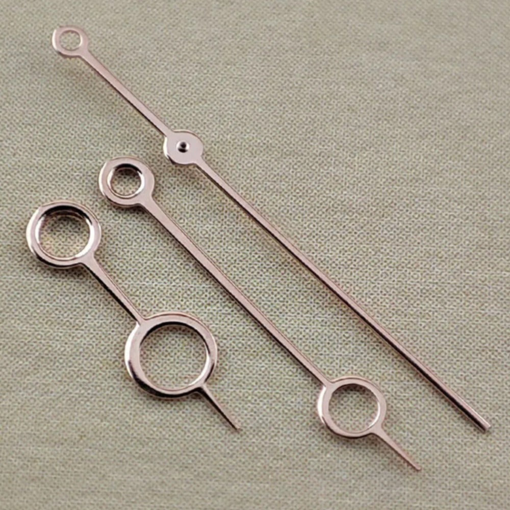 12.5mm rose gold hollow circle watch hands for NH35/36 movement, stylish upgrade