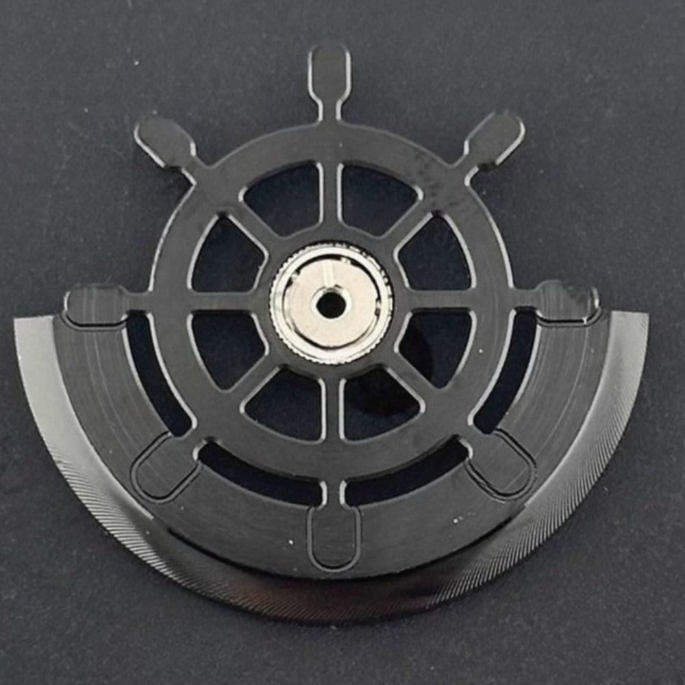 Modified Dark Black Rudder Rotor Oscillating Weight for NH35 NH36 Movement