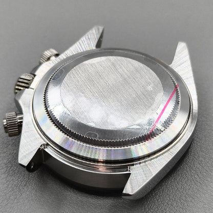 Silver Black Daytona 40mm Mens Watch Steel Case for Daytona VK63 VK64 Case