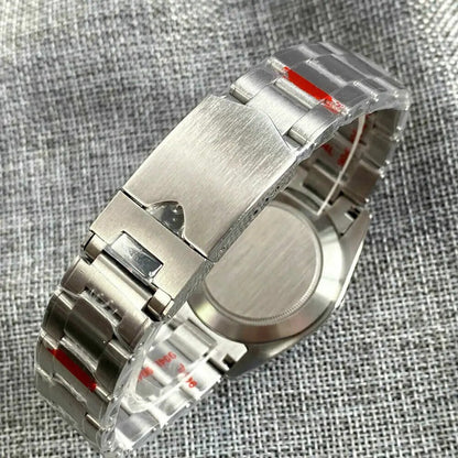 40mm Bliger Solid Steel Sapphire Glass Watch Case Fit For NH35 NH36 Black Bay