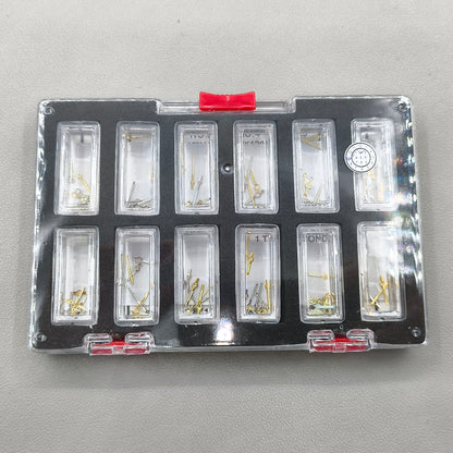 44 Sets Watch Hands Assortment Golden/White Luminous Hour/minute/second Hands