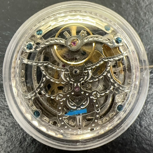 Silver Hollow China Made Liaocheng Automatisches mechanisches Uhrwerk Kleine Sekunde bei 6