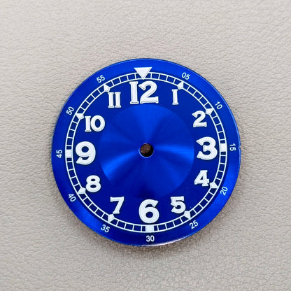 30mm Sea Blue Numberal No Lume Watch Dial Fit for NH35 NH36 8215 2813 Movement
