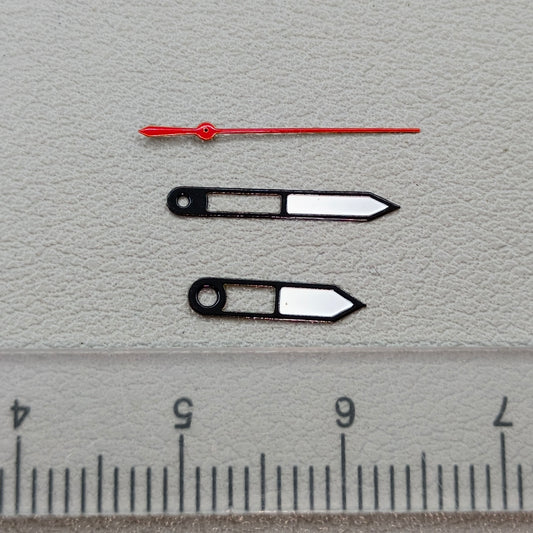 2 Sets/Pack Black Trim Red Second Hand Watch Hands for Miyota 2035 Movement