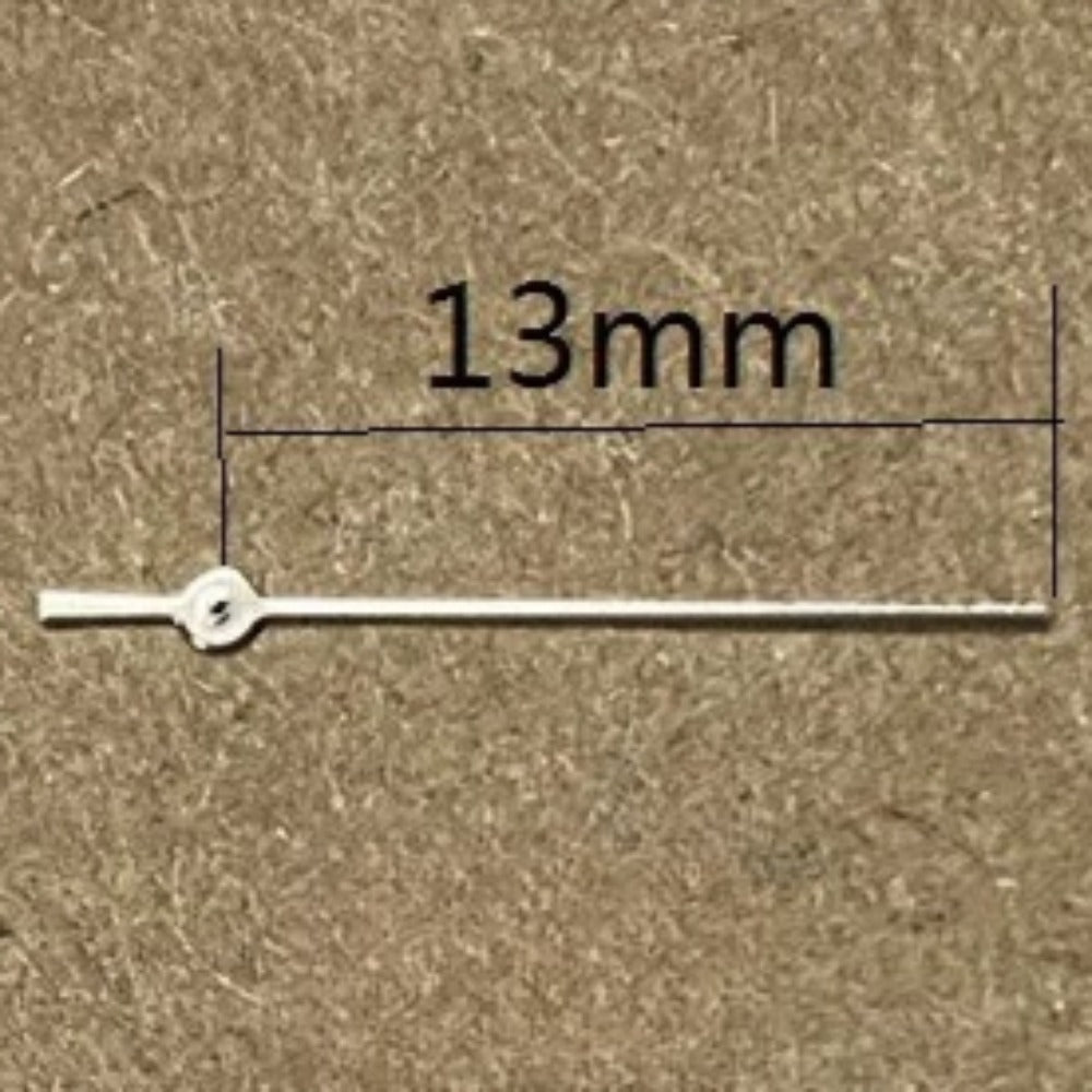 Set of 3 silver 13mm second hands for Miyota OS10 OS20 OS30 watch movements.