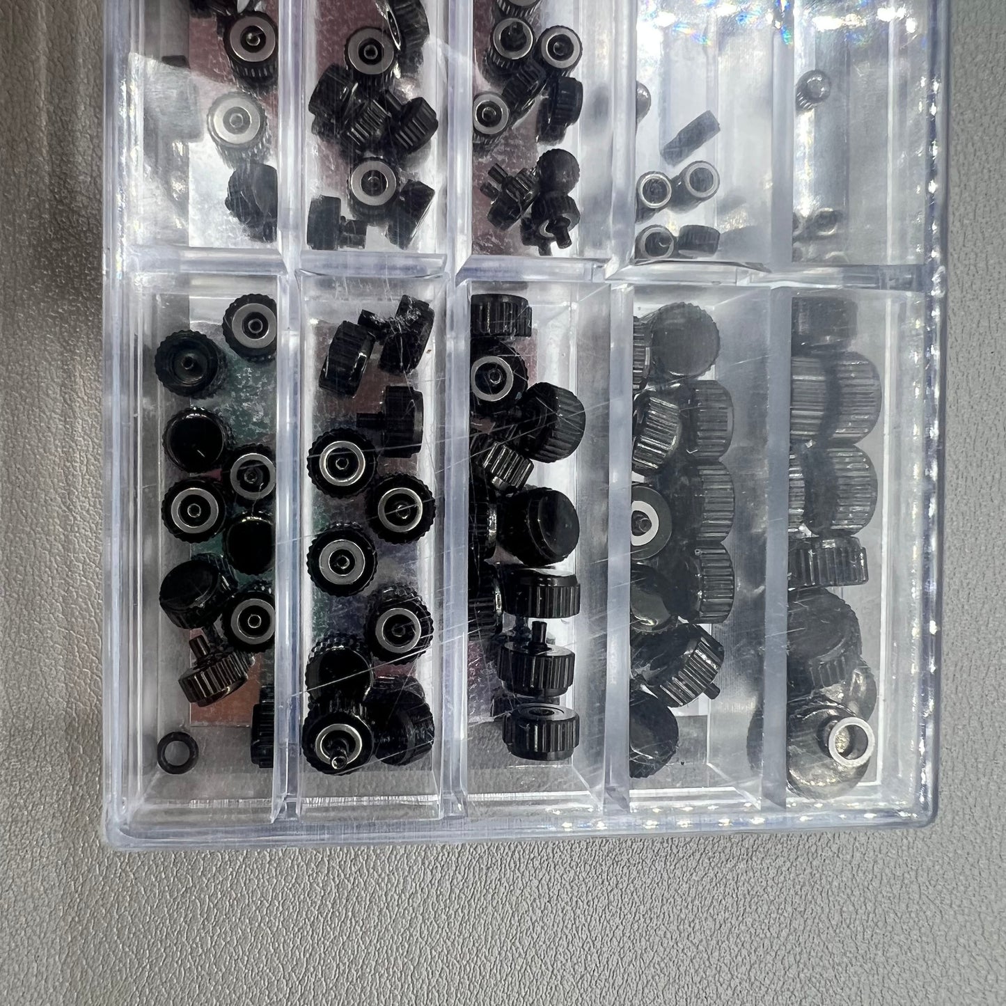 100 PIECES Steel Stainless Different Sizes 3.0-8.0mm Watch Crowns