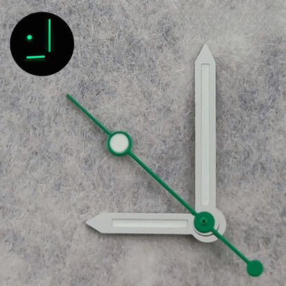 Silver/Black  Watch Hands For NH34 NH35 NH36 NH38 7S26 4R35 4R36 Green Luminous