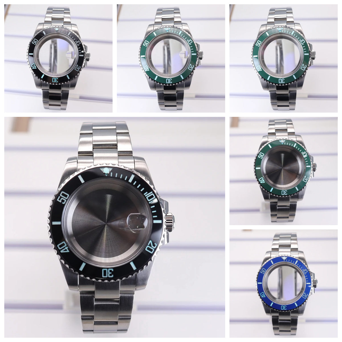 40mm Diver Case C3 Bezel Sapphire Glass For NH35 NH36 NH34 NH38 8215 Eta2824 SUB