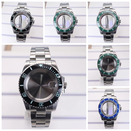 40mm Diver Case C3 Bezel Sapphire Glass For NH35 NH36 NH34 NH38 8215 Eta2824 SUB
