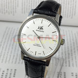 36mm Shanghai China Made 8120 Manual Mechanical Watch 17 Jews White Dial