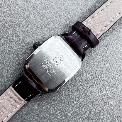 33mm Dandong Manual Mechanical Watch Golden Dial Golden Square Case 17 Jews