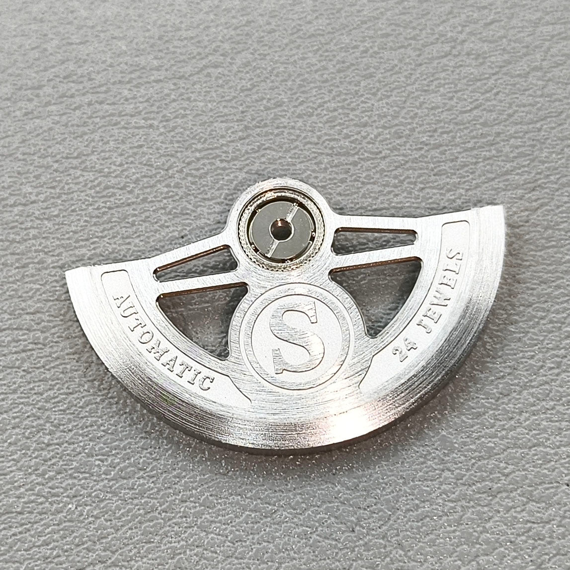 Modified S Carved Silver Hollow Rotor Oscillating Weight Fit for NH35 NH36 Movement