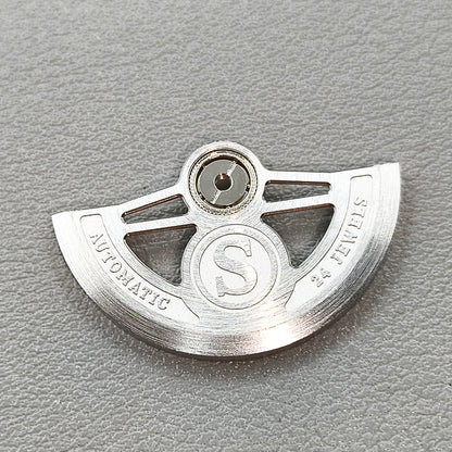 Modified S Carved Silver Hollow Rotor Oscillating Weight Fit for NH35 NH36 Movement