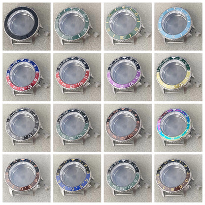 316L Steel 41.5mm 3.8 SKX007 SUB GMT 1-11 Bezel+Ring Watch Case Fit NH35/NH36