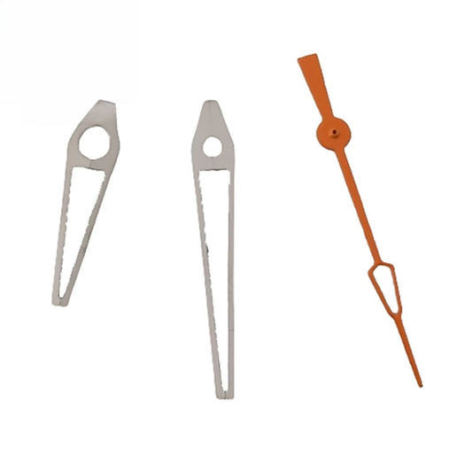 8x12x12.5mm Silver Trim Lume Orange Second Hands Set for ETA2836 2824 PT5000