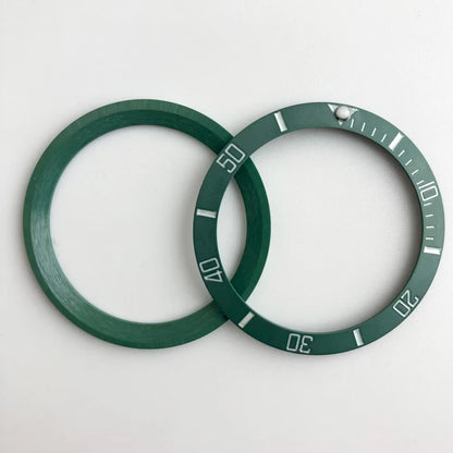 Sloping ceramic bezel insert 38x30.8mm for divers watches, super luminous, durable replacement part.