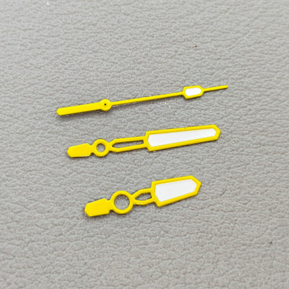 2 Sets Modified 3 Pins Green Luminous Yellow Watch Hands for NH35 NH36 4R 7S