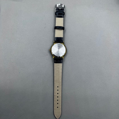 35mm Black Strap Round Golden Case Golden Dial Tianjin Seagull Manual Mechanical Watch