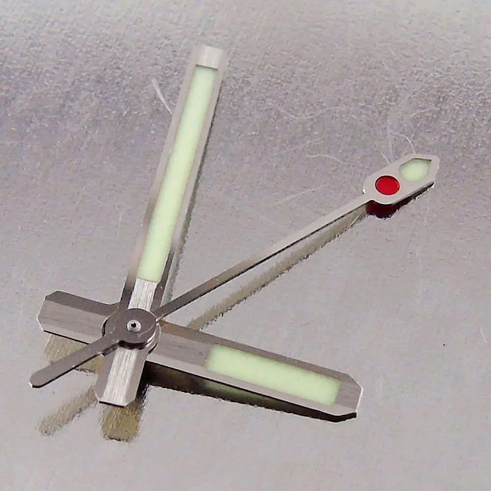 Super Japan C3 luminous watch hands set for NH35 NH36 movement, precise wristwatch replacement needles.