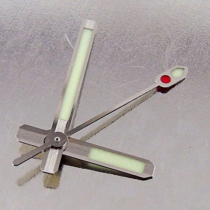 Super Japan C3 luminous watch hands set for NH35 NH36 movement, precise wristwatch replacement needles.