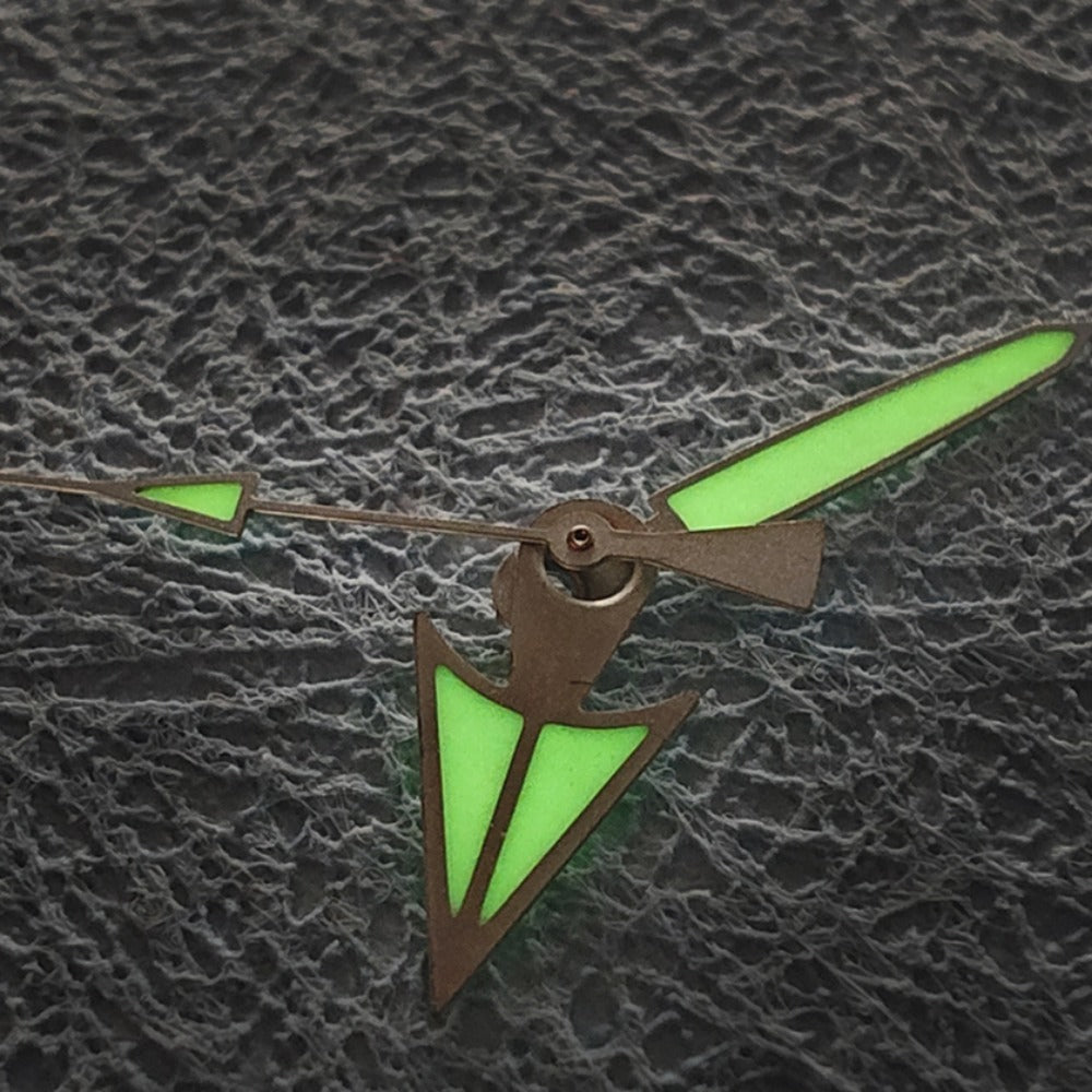 Matte C3 green lume 16mm watch hands for NH34 NH35 NH36 NH38 NH39 NH70 NH72 automatic watch movements
